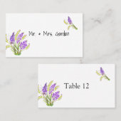 Waterverf Lavender en Green Florals Plaatskaartje (Voorkant / Achterkant)