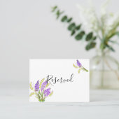 Waterverf Lavender en Green Florals Plaatskaartje (Staand voorkant)