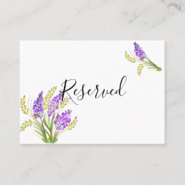 Waterverf Lavender en Green Florals Plaatskaartje