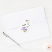 Waterverf Lavender en Green Florals Ronde Sticker (Envelop)