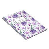 Waterverf Lavender en Macarons Patroon Aangepast Notitieboek (Rechterzijde)