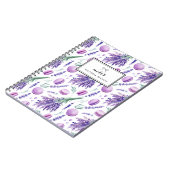 Waterverf Lavender en Macarons Patroon Aangepast Notitieboek (Linkerzijde)