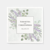 Waterverf Lavender & Eucalyptus Elegant Wedding Servet (Voorkant)