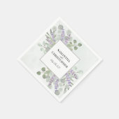 Waterverf Lavender & Eucalyptus Elegant Wedding Servet (Hoek)