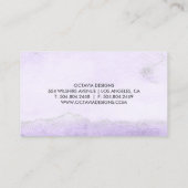 Waterverf Lavender Faux Glitter Visitekaartje (Achterkant)