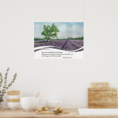 Waterverf lavender Field Quote Wall Art Print (Keuken)