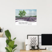 Waterverf lavender Field Quote Wall Art Print (Thuiskantoor)