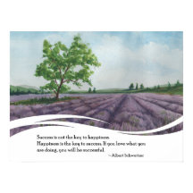 Waterverf lavender Field Quote Wall Art Print