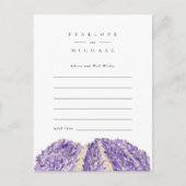 Waterverf Lavender Fields Advice en Wishes Kaart (Voorkant)