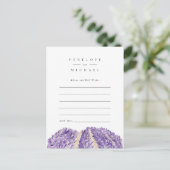 Waterverf Lavender Fields Advice en Wishes Kaart (Staand voorkant)