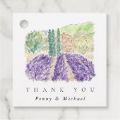 Waterverf Lavender Fields Dank u voor labels (Voorkant)