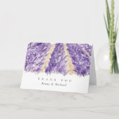 Waterverf Lavender Fields Hartelijk dank Bedankkaart (Voorkant)