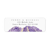 Waterverf Lavender Fields Return Address Label (Voorkant)