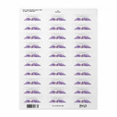Waterverf Lavender Fields Return Address Label (Full Sheet)