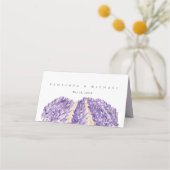 Waterverf Lavender Fields Wedding Folded Plaatskaartje (Achterkant)
