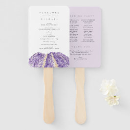 Waterverf Lavender Fields Wedding Program Handwaaier