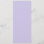 Waterverf Lavender Floral Bouquet Spring Wedding Menu (Achterkant)