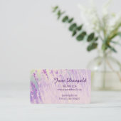 Waterverf Lavender Floral Classic Writer Visitekaartje (Staand voorkant)