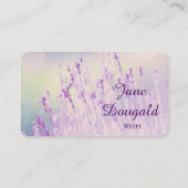 Waterverf Lavender Floral Classic Writer Visitekaartje (Achterkant)
