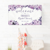 Waterverf Lavender Floral Elegant Vrijgezellenfees Spandoek (Insitu)
