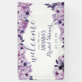Waterverf Lavender Floral Elegant Vrijgezellenfees Spandoek (Verticaal)
