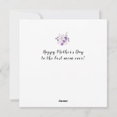 waterverf lavender floral happy moederdag feestdagenkaart (Achterkant)