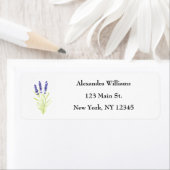 Waterverf Lavender Floral Herb Return Address Etiket (Insitu)