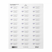 Waterverf Lavender Floral Herb Return Address Lab Etiket (Full Sheet)