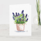 Waterverf Lavender Floral Kaart (Voorkant)