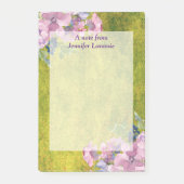Waterverf Lavender Floral over Olive Green Post-it® Notes (Voorkant)