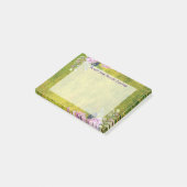 Waterverf Lavender Floral over Olive Green Post-it® Notes (Schuin)