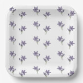 Waterverf Lavender Floral Papieren Bordje (Voorkant)