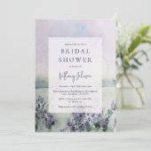 Waterverf Lavender Floral Vrijgezellenfeest Kaart (Staand voorkant)