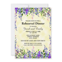 Waterverf Lavender Floral YellowWedding Rehearsal