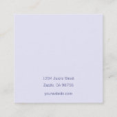 Waterverf lavender Flower Wreatring display (WR) Vierkante Visitekaartje (Achterkant)