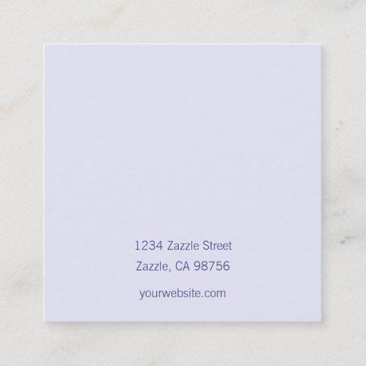 Waterverf lavender Flower Wreatring display (WR) Vierkante Visitekaartje (Achterkant)