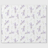 Waterverf lavender Flowers and Leaves Cadeaupapier (Vlak)