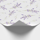 Waterverf lavender Flowers and Leaves Cadeaupapier (Hoek)