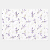 Waterverf lavender Flowers and Leaves Inpakpapier Vel (Voorkant 3)