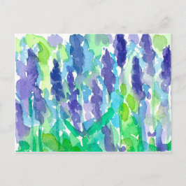 Waterverf Lavender Flowers Briefkaart