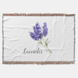 Waterverf Lavender Flowers Deken