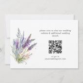 Waterverf Lavender Flowers Field Weddenfoto Save The Date (Achterkant)