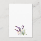Waterverf lavender Flowers Field Wedding Details Informatiekaartje (Achterkant)