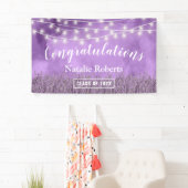 Waterverf Lavender Flowers Graduation Party Spandoek (Insitu)