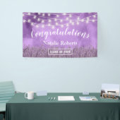 Waterverf Lavender Flowers Graduation Party Spandoek (Beurs)