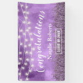 Waterverf Lavender Flowers Graduation Party Spandoek (Verticaal)