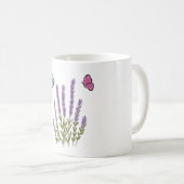 Waterverf Lavender Flowers Koffiemok (Voorkant rechts)