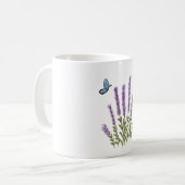 Waterverf Lavender Flowers Koffiemok (Voorkant links)