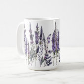 Waterverf Lavender Flowers Koffiemok (Voorkant links)