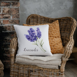 Waterverf Lavender Flowers Kussen